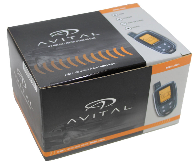 Avital 2-Way LCD Security System 1500 FT Range 2 Remotes + 2 DoorLocks 3305L