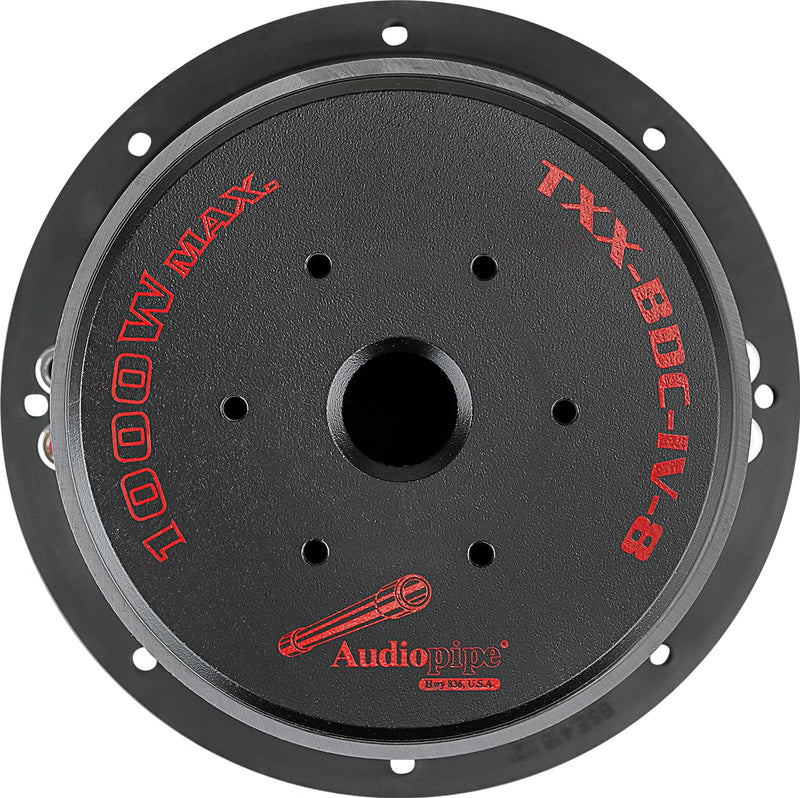 Audiopipe 8" 1000W Max Dual Voice Coil 4 Ohm Quad Stack Magnet Subwoofer