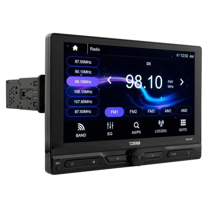 DS18 10.5" Floating Swivel Touchscreen Mechless Single Din Bluetooth Head Unit