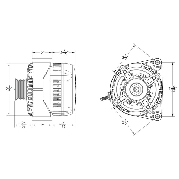 Mechman 170 Amp Alternator For 99 - 04 GM LS Truck Aftermarket Brackets 8237170