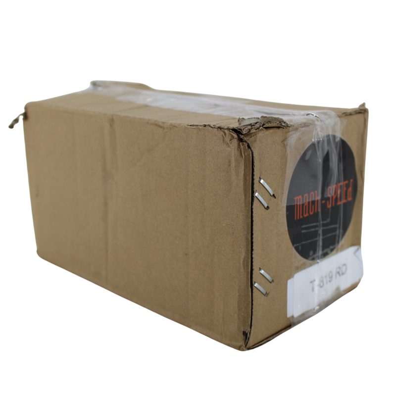 Universal Exhaust Tip Rolled Edged Single Wall Slant Cut Powder Red OPEN BOX
