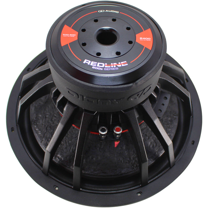 DD Audio REDLINE 600e Series 15" 500W RMS 4-Ohm DVC Power Tuned Subwoofer