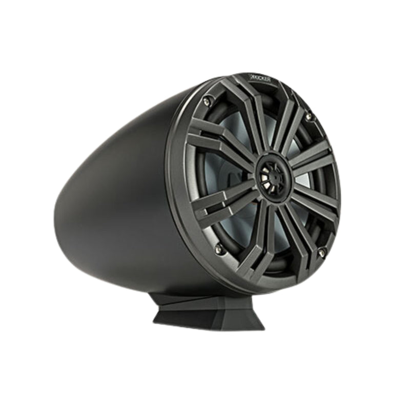 Kicker Pair of Black 8" Flat-Surface-Mount Marine Wake Tower Speakers 46KMFC8