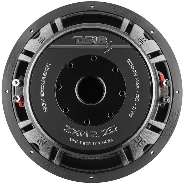 DS18 12" Subwoofer High Excursion 2000 Watt Dual Voice Coil 2 Ohm ZXI12.2D