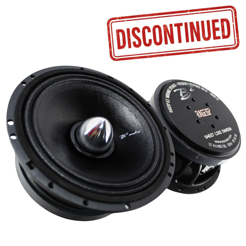 B2 Audio 6.5" Midrange Speakers B2-RAGE6P 120W RMS 4 Ohm Pair