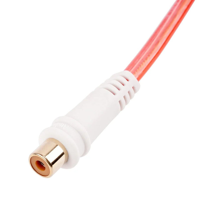 Audiopipe BMV-GRA-F-2M RCA Y Splitter 1 Female to 2 Male 6" Cable Gold Plated