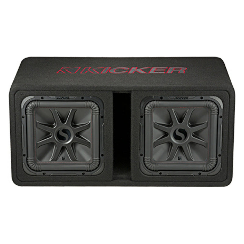Kicker L7R Series 12" 1200W RMS Dual 2-Ohm Loaded Subwoofer Enclosure - 45DL7R122