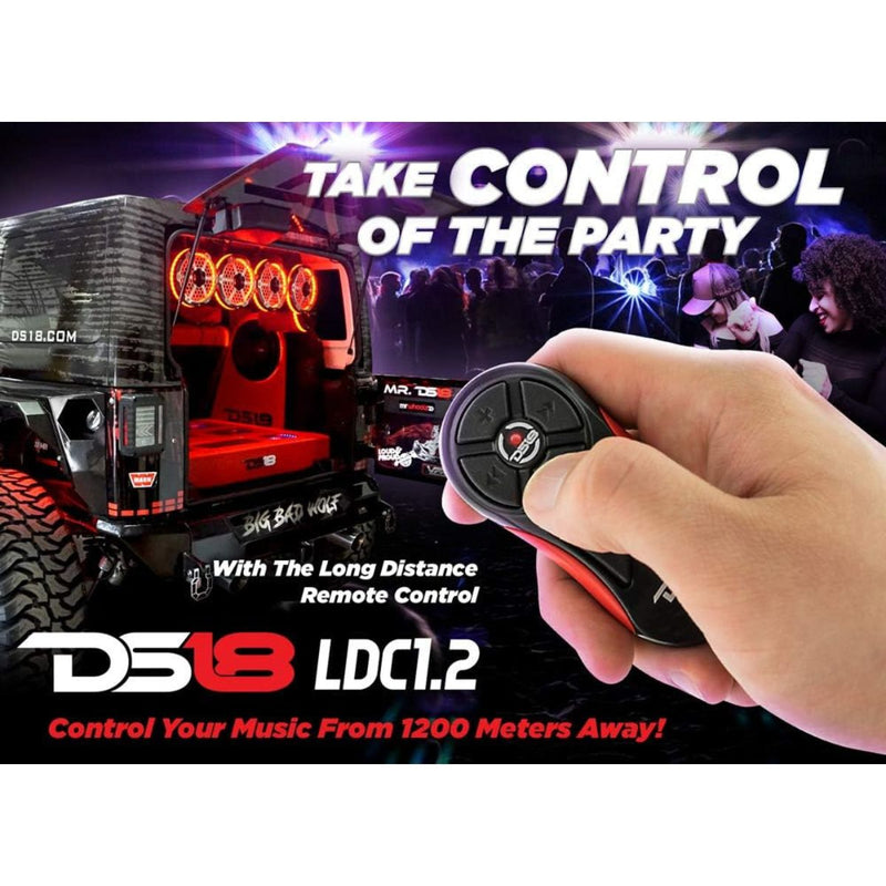 Red DS18 LDC1.2 Long Distance Car Audio Remote Control 1200M
