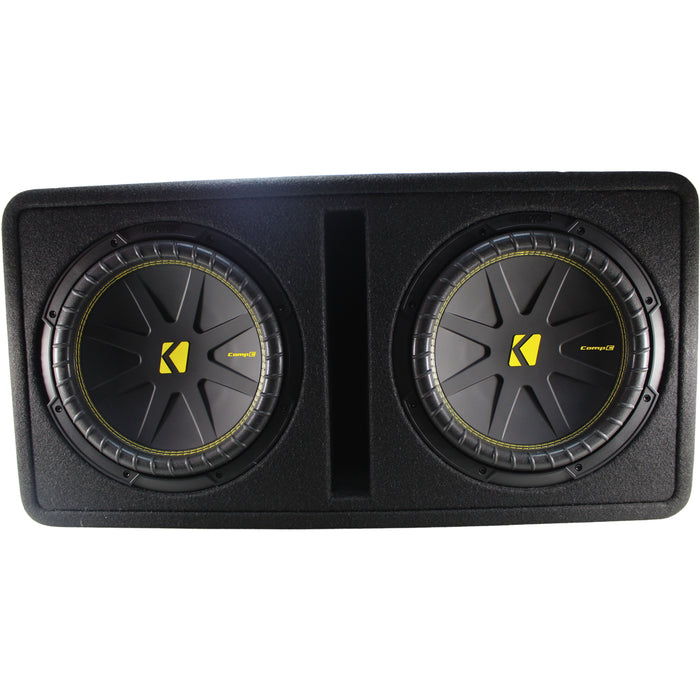 Kicker CompC Dual 12" 600W RMS 2-Ohm Subwoofer Ported Enclosure / 50DCWC122