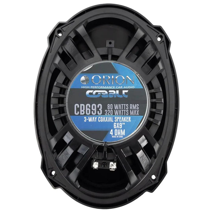 6x9" 80W RMS | 320W Peak 4-Ohm 3-Way Coaxial Speakers ORION COBALT Series/ CB693