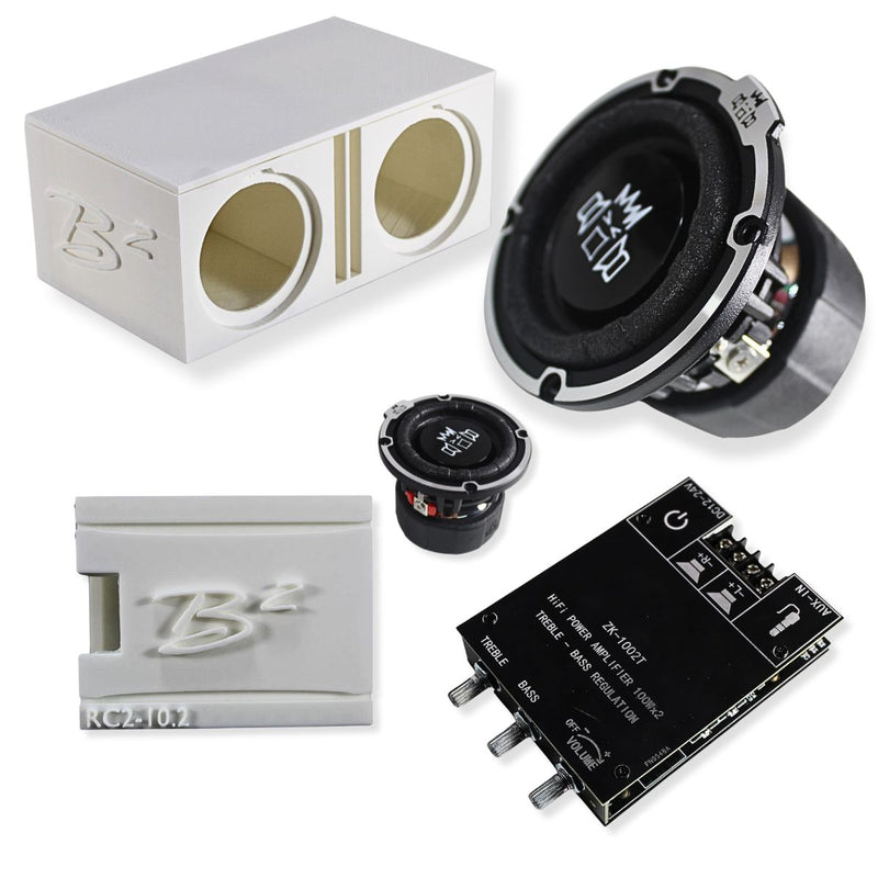 B2 Audio RIOT-2.5 Mini Woofer System 3D-Printed Box, Amp & Enclosure DIY Project