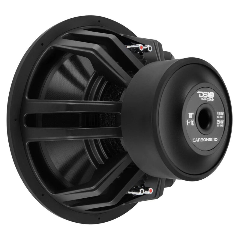 DS18 18" 3500W RMS Dual 1-Ohm Carbon Fiber Car Subwoofer CARBON18.1D