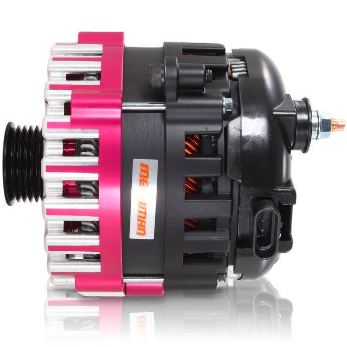 Mechman E-Series 400 Amp Pink Alternator For 1996 - 2004 GM 5.7L Truck