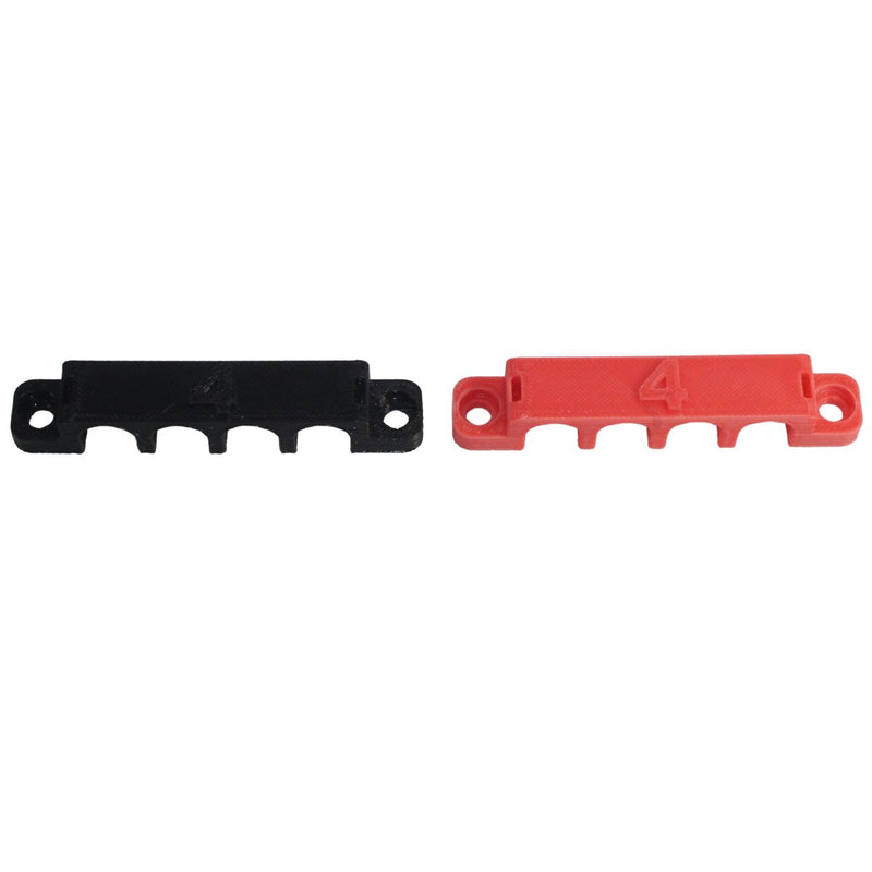 4 Gauge Cable Management Wire Comb Quad Slot Can Use w/ Cable Tie Red/Black