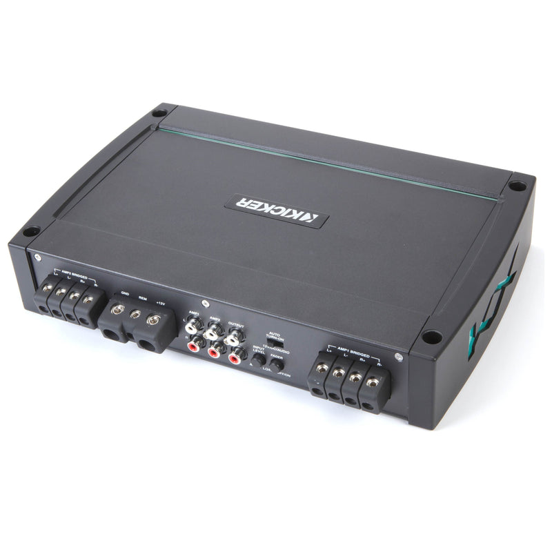4x Galeforce 8" 450W Marine Speaker + Kicker 4 Channel 1100W Marine Amplifier
