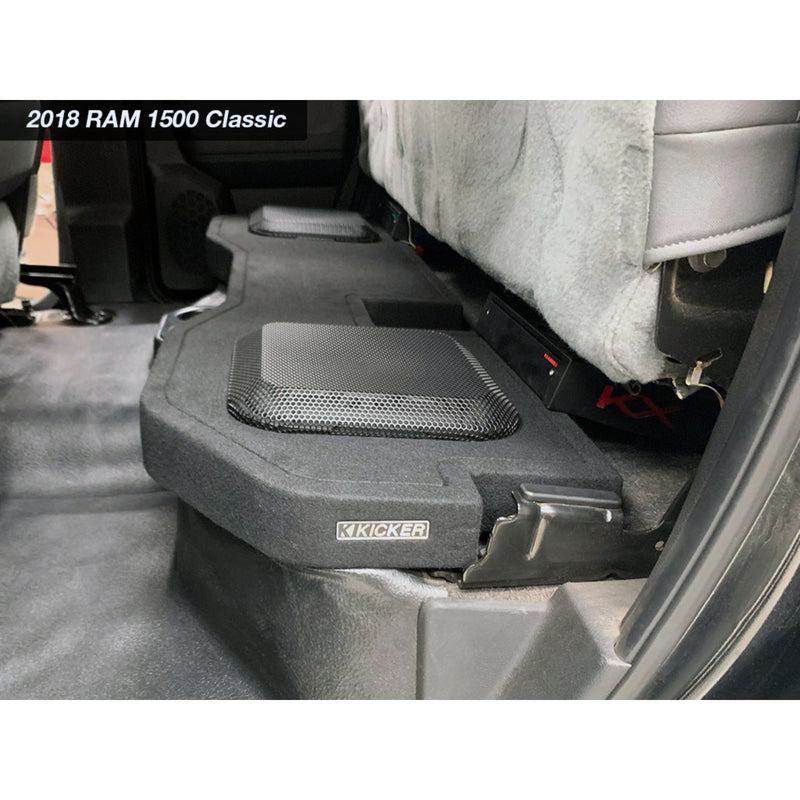Kicker 10" Dual Loaded Ram Down Firing 2 ohm 1000W Subwoofer Enclosure