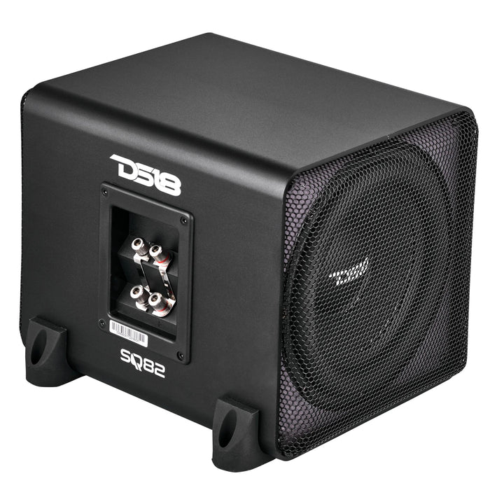 DS18 Loaded Subwoofer Enclosure 8" 300W RMS Subwoofer with 8" Passive Sub