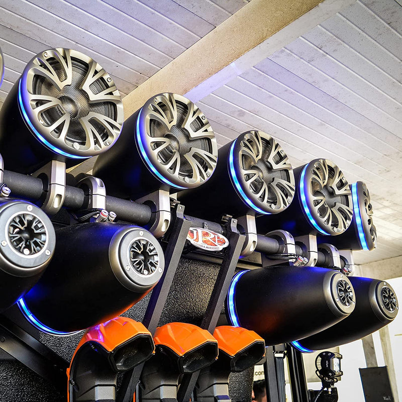 Audiopipe Wakeboard Marine Tower Enclosures for 8" Speaker, LEDs & Tweeter White