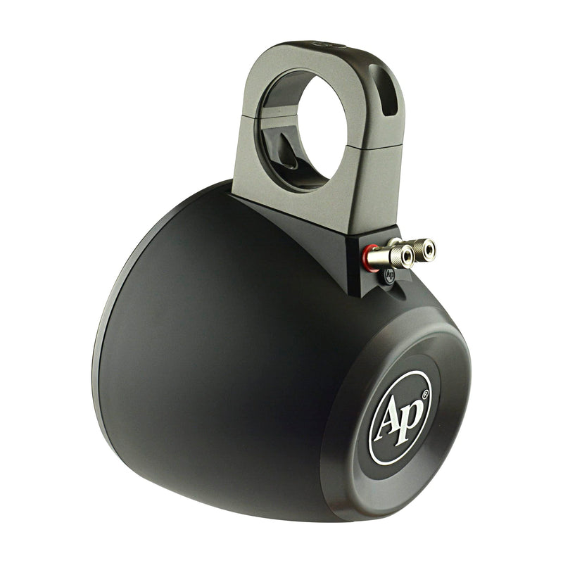 8" Black Compact Marine Tower Enclosure for Speakers, LEDs & Tweeters Audiopipe