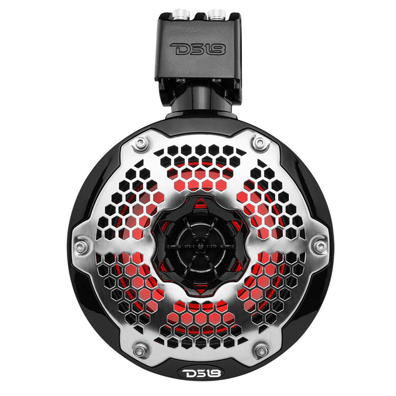 Pair of DS18 Hydro NXL-X10TPNEO/RD 10" 900W 4 Ohm RGB LED Marine Tower Speakers