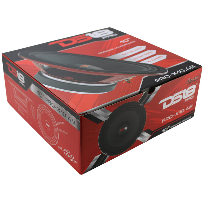 DS18 Pro-X 10" 600W Max 4-Ohm Mid Range Loud Speaker PRO-X10.4M