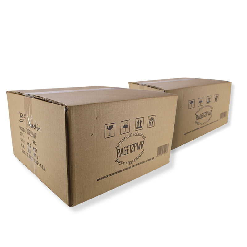 B2 Audio RAGE12PWR Pair of 12" 6-Ohm 500W RMS Water-Resistant Midbass Speakers