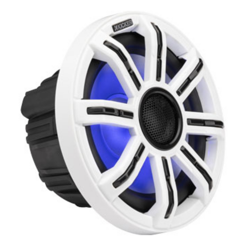 8" 400 Watt Peak 4 Ohm Marine LED Coaxial Speakers KICKER MSC8