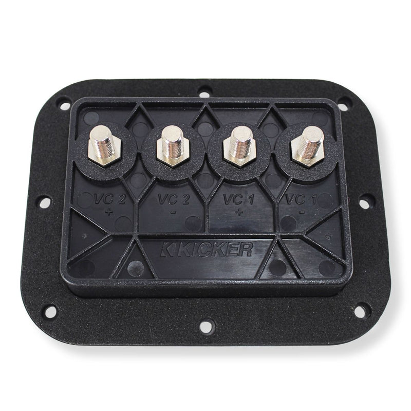 Kicker 49DTC 8-0 AWG Dual Terminal Cup for Dual Voice Coil Subwoofer Boxes
