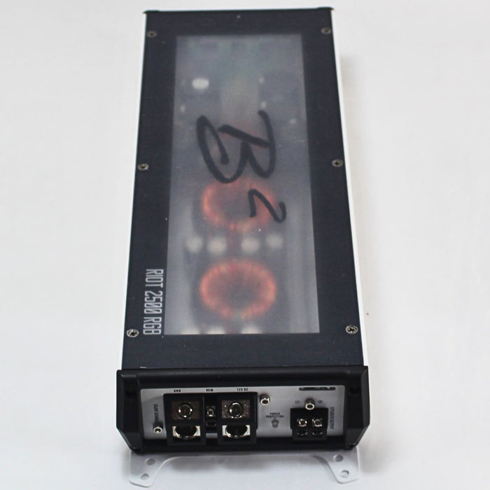 B2 Audio RIOT 2500W 1-Ohm Class D Monoblock Amplifier w/ RGB LED Lights OPEN BOX