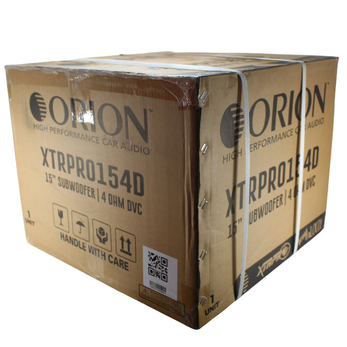 Orion 4-Ohm 2000w RMS XTR PRO Series 15" DVC Subwoofer - XTRPRO154D