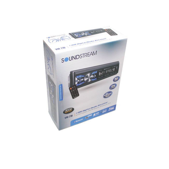 Soundstream 300 Watt Single DIN Digital Media Player w/ USB Playback & Bluetooth