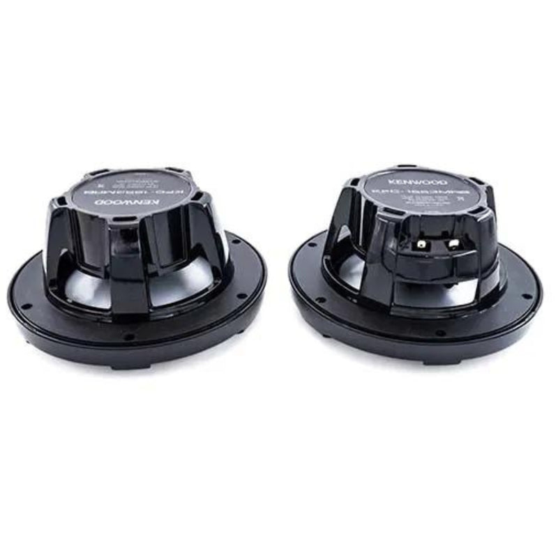 Pair of Kenwood 6.5" 2-way Marine Speaker System (Black), 50W RMS