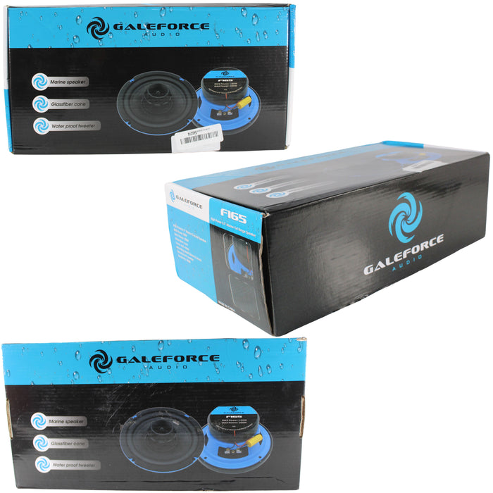 Motorcycle/Marine 6.5" Hybrid 4-Ohm 100W RMS Midrange F1 Speakers Pair -OPEN BOX