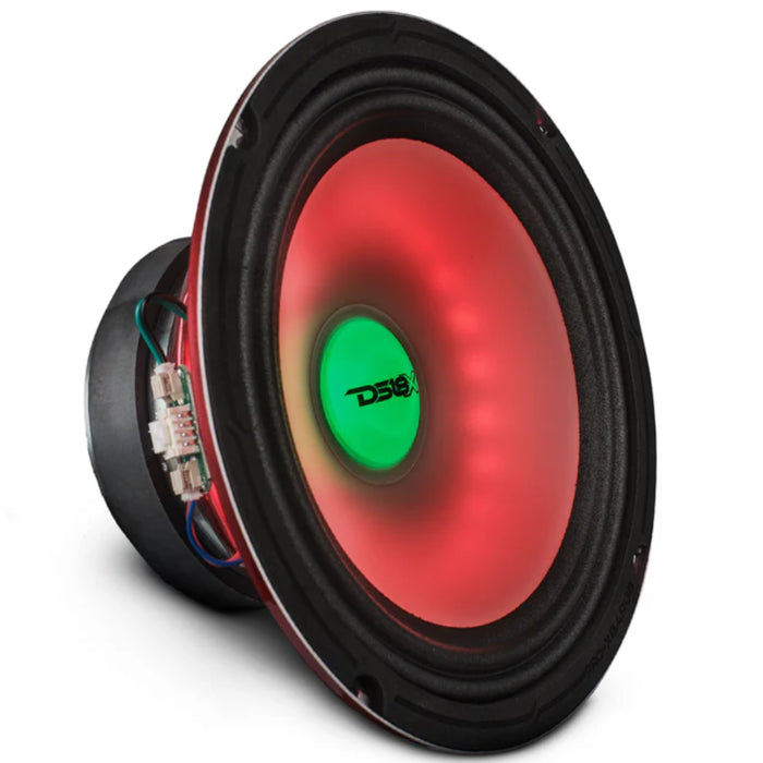 DS18 8" Midrange Loudspeaker Dual RGB LED For Cone & Dust cap 275 Watt RMS 4-Ohm