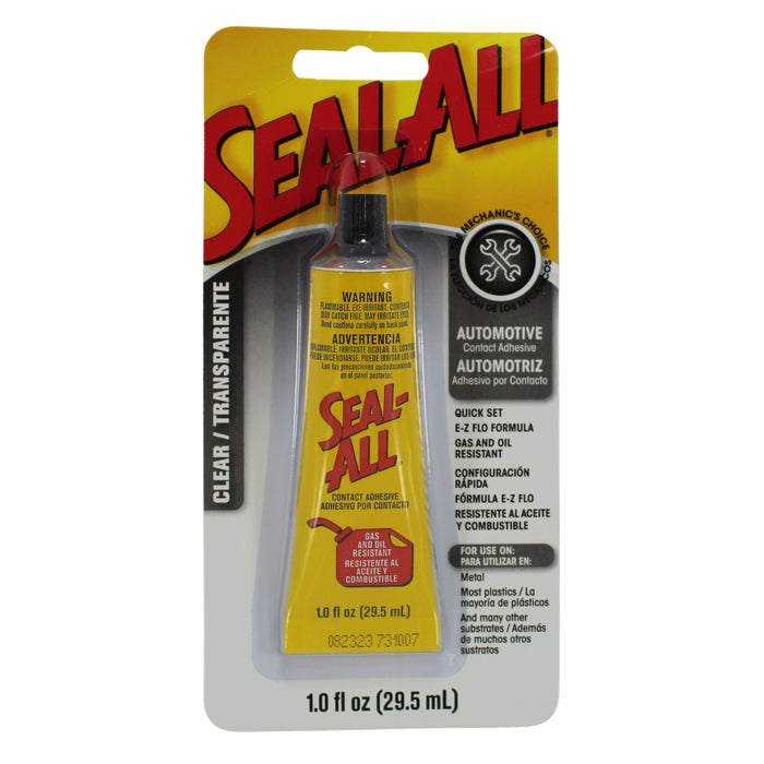 1 oz Seal-ALL Quick Set Clear Contact Gas & Oil-Resistant Automotive Adhesive