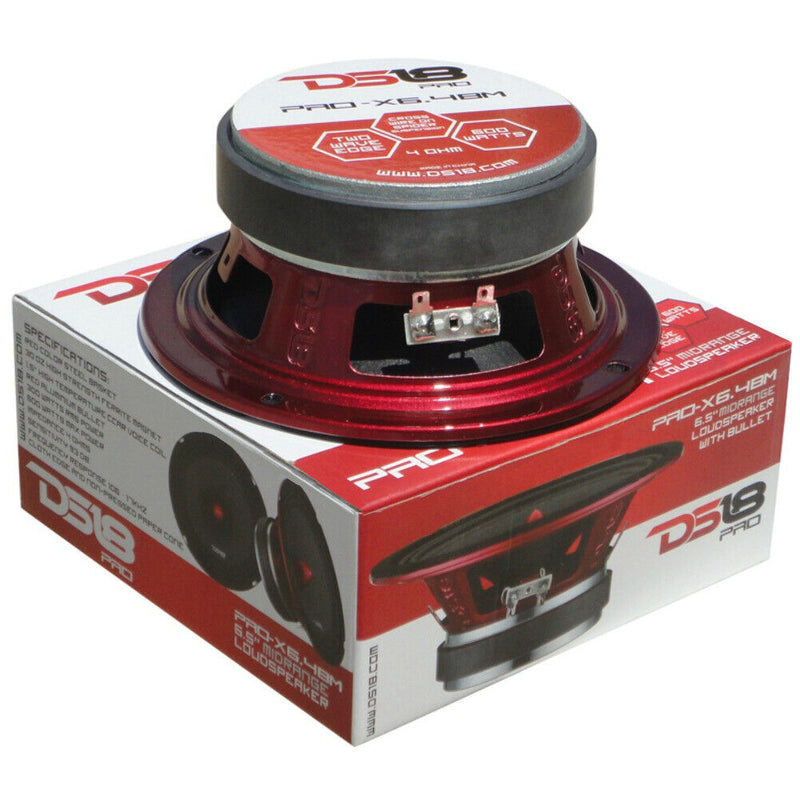 2x 6.5 Mid range X6.4BM Loud speakers TW220 Super Tweeter set DS18 Pro Audio - Big Jeff Online Inc