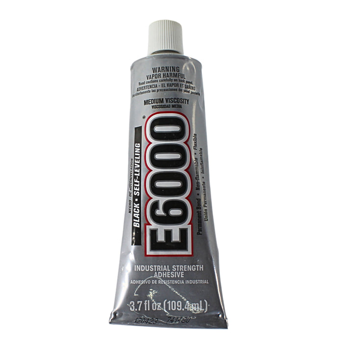 3.7 fl oz E6000 Black Industrial Strength Self Leveling Waterproof Adhesive