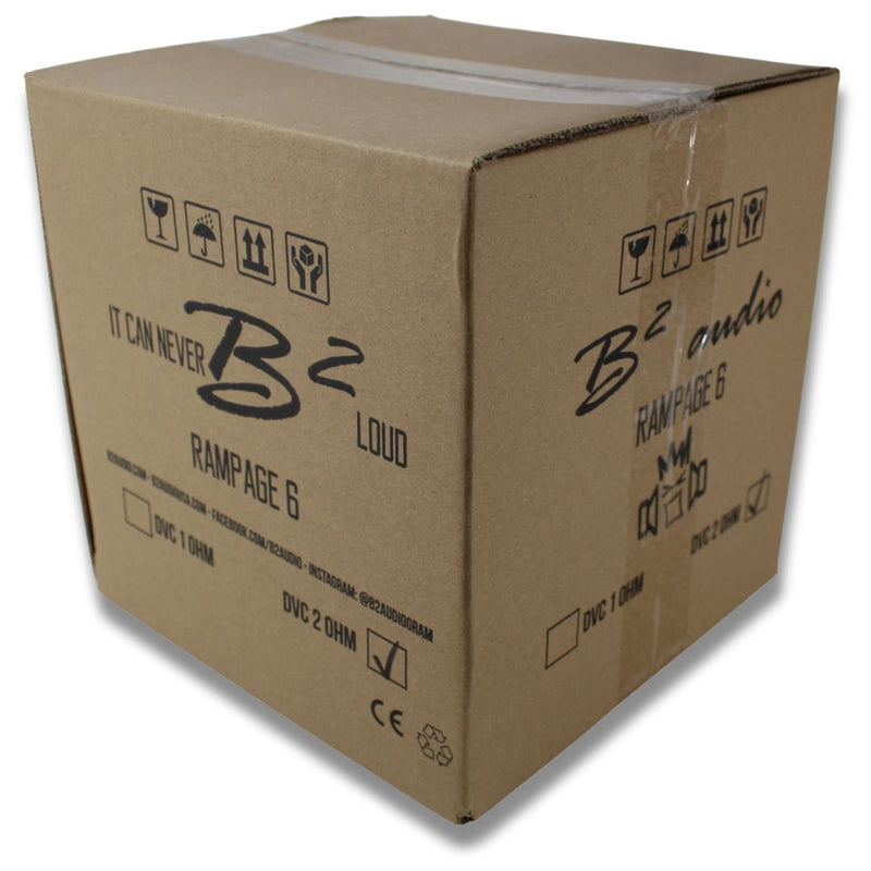 B2 Audio RAMPAGE 6.5" 1000 Watt RMS Carbon Fiber Dual 1-Ohm Voice Coil Subwoofer