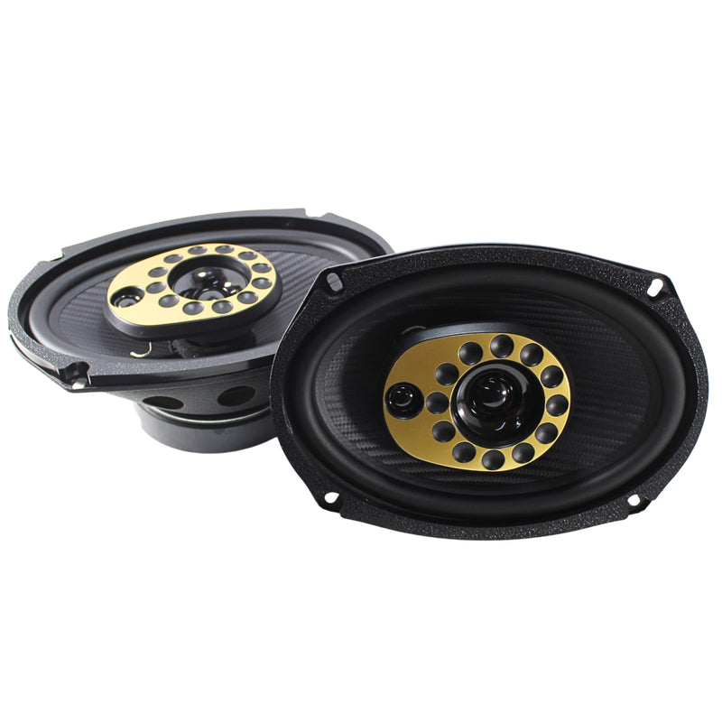 Pair of 6" x 9" 75 Watt RMS 4-Ohms Jensen JS69T Full Range 3-Way Speakers