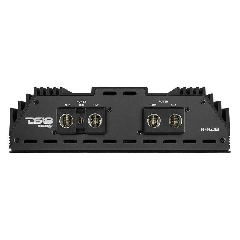 DS18 H-KO8 Hooligan Monoblock 8000W Amplifier w/ Voltmeter and Clip Indicator