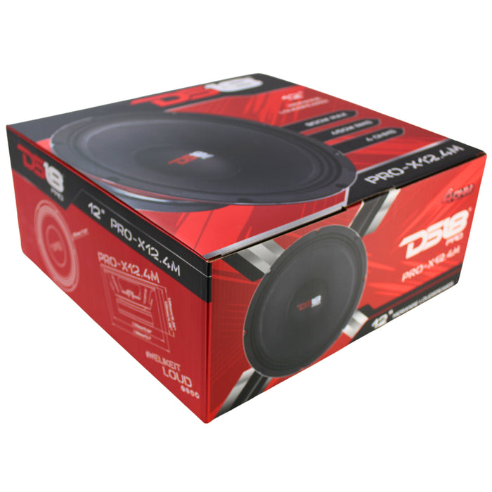 DS18 Pro-X Series 12" 900W 4-Ohm Mid Range Loud Speaker PRO-X12.4M