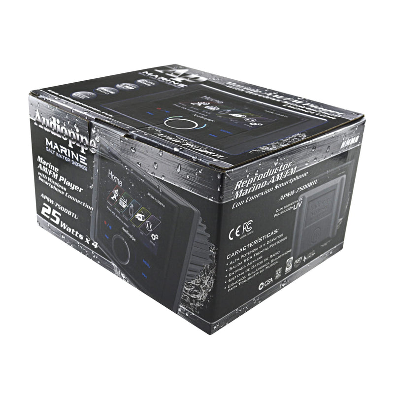 Audiopipe 3" TFT LCD High Definition Multimedia Marine Head Unit APSW-7500BTU