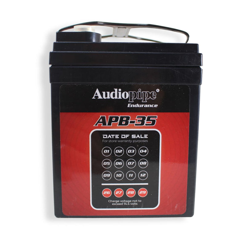 Audiopipe APB-35 12V 1250W 525Amp AGM Deep Cycle Power Cell Battery 35Ah