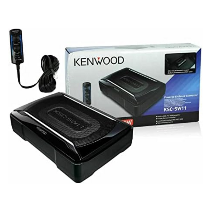 Kenwood Compact Powered Subwoofer 150W Max Power with Remote Control KSC-SW11