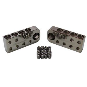 8 Input 1/0 GA Bolt Down Battery Terminal Distribution Blocks Pair OPEN BOX
