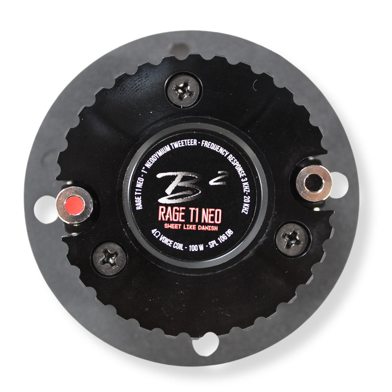 B2 Audio 100 Watt RMS 4-Ohm 3.5" Pair of RAGE T1 Neodymium OD Tweeters