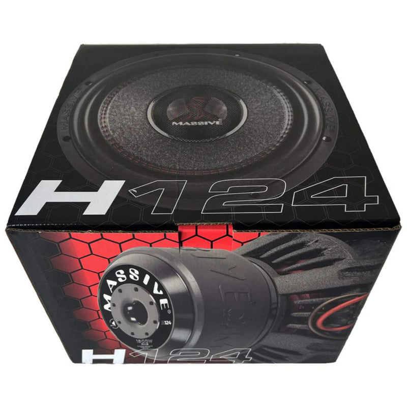 12" 1500 W RMS Dual 4-Ohm Voice Coil Car Audio Subwoofer Massive Audio