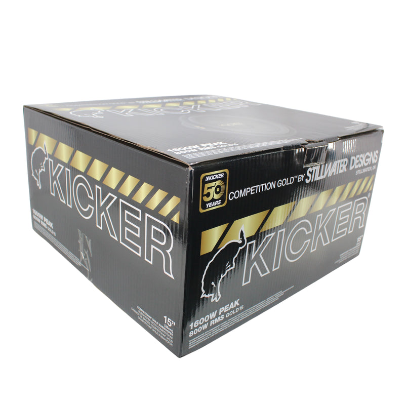 Kicker 50th Competition GOLD Edition 15 Inch Subwoofer Dual 4 Ohm VC 1600W Peak