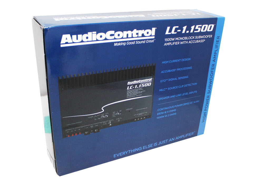 AudioControl Monoblock 1500 Watt Class D Subwoofer Amplifier w/ Accubass