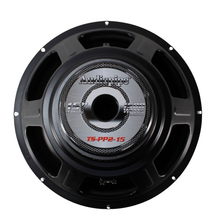 Audiopipe Pro 15" 500W 4-Ohm Subwoofer + 1500W Class D Full-Range Amp Combo